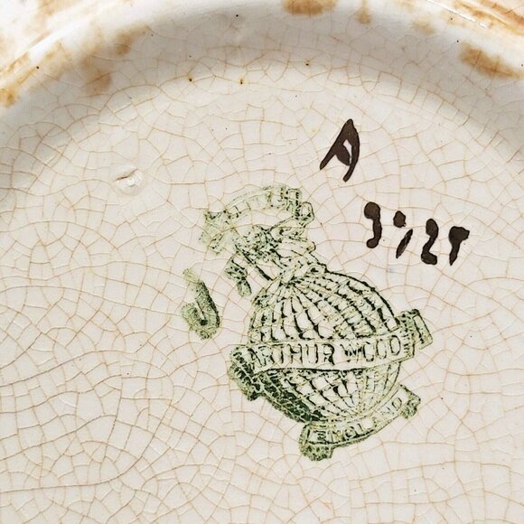 Arthur Wood 3125 Teapot – England – Vintage Floral Gilded Globe Mark – 1930s–40s - Picture 9 of 10